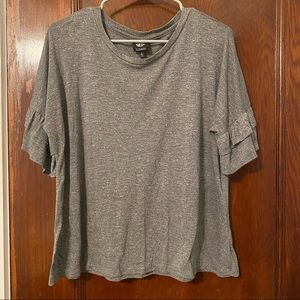 Ruffle Sleeve Short Sleeve Tee